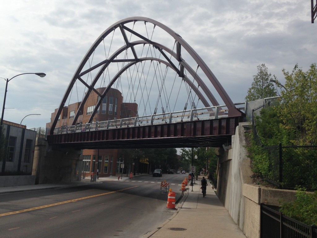 The 606 Trail over Milwaukee Ave.