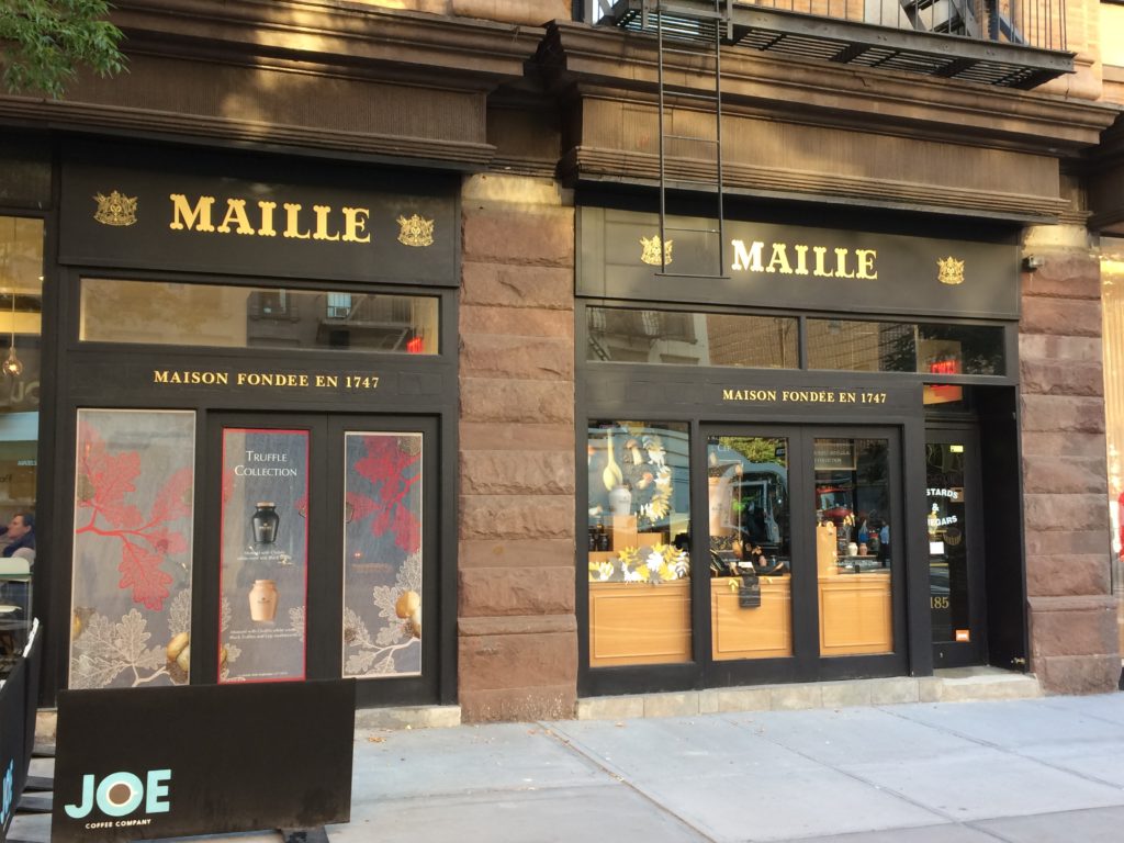 Maille mustard "boutique" on Columbus Ave at 68th St.